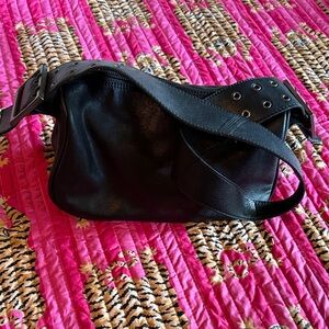 Free People black leather shoulder bag